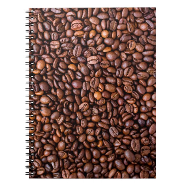 Kaffeebohnen-Muster Notizblock (Vorderseite)