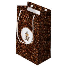 Kaffeebohnen-Muster Shop-Markenlogo Kleine Geschenktüte