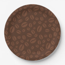 Kaffeebohnen Papier Teller