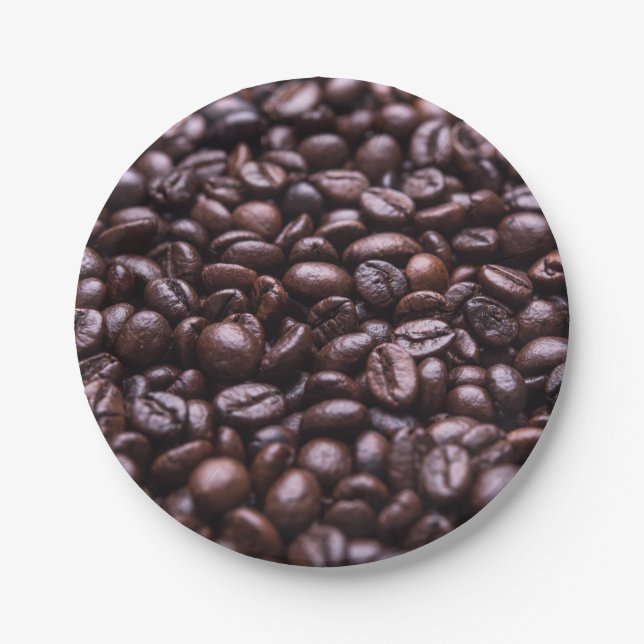 Kaffeebohnen-Papier-Teller Pappteller (Vorderseite)