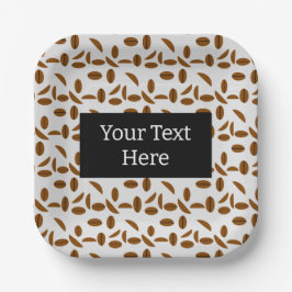 Kaffeebohnen Pappteller