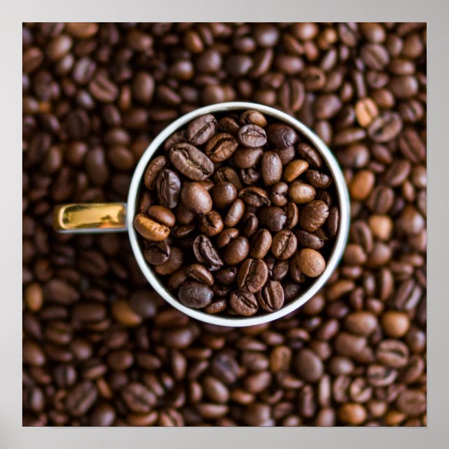Kaffeebohnen-Poster Poster (Vorne)