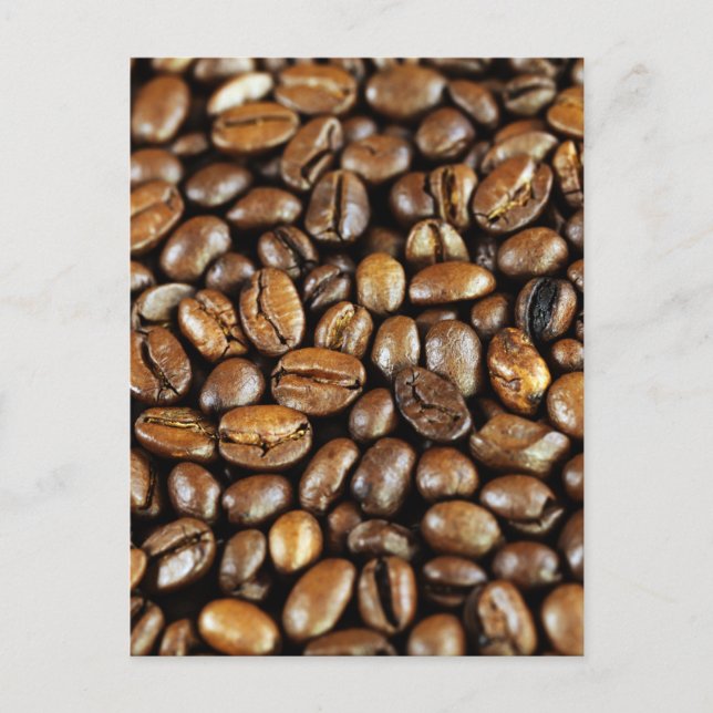 Kaffeebohnen Postkarte (Vorderseite)