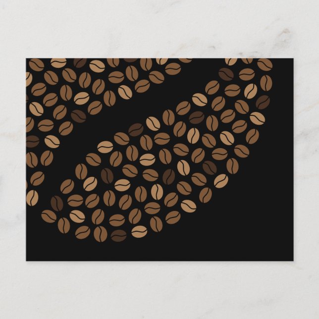 Kaffeebohnen Postkarte (Vorderseite)