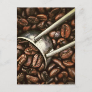 Kaffeebohnen Postkarte
