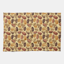 Kaffeebohnen Rustikales Vintages Muster Nr. 2 Geschirrtuch