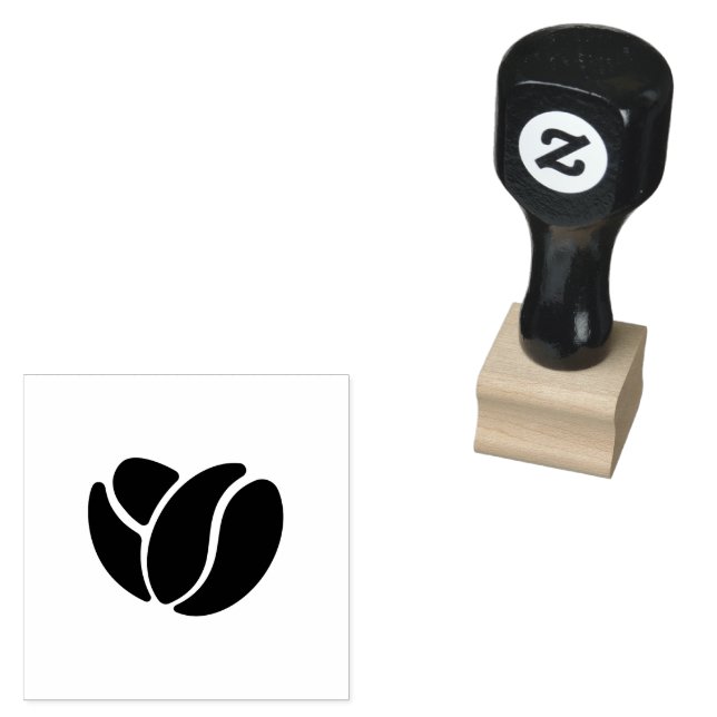 Kaffeebohnen-Stempel Bold Icon Gummistempel (Stempel)