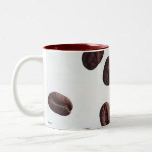 Kaffeebohnen - Tasse- Zweifarbige Tasse