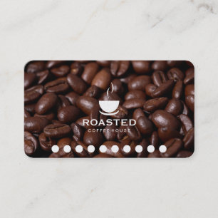 Kaffeebohnen (Variante mit Lochkarte) Treuekarte