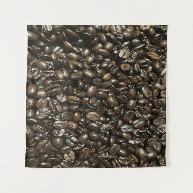 Kaffeebohnen Wandteppich (Vorderseite)