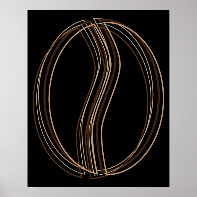 Kaffeebohnen-Weichheit Poster (Vorne)