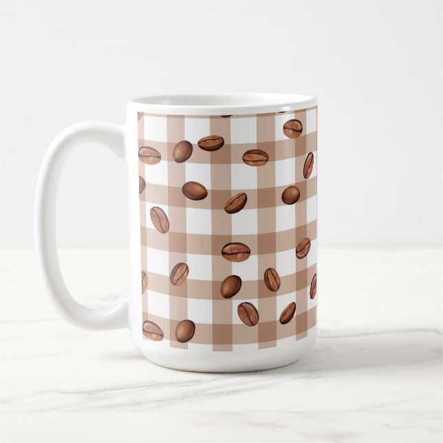 Kaffeebohnenmuster Kaffeetasse (Links)