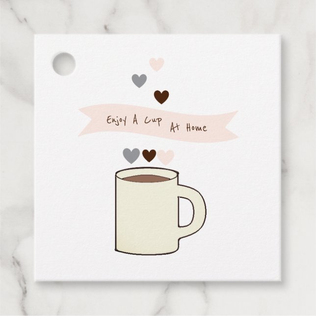 Kaffeebrautabschied Mitgebsel Geschenkanhänger (Vorderseite)