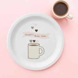 Kaffeebrautjungferparty Pappteller