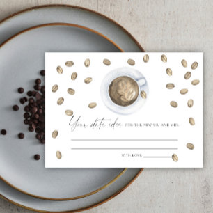 Kaffeebrautjunggesellinnenabschied Date Night Idee Begleitkarte
