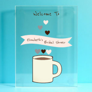 Kaffeebrautparty Acrylschild