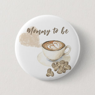 Kaffeebrühen-Baby-Party - werdende Mutter Button