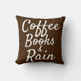 Kaffeebücher & Regen Trendziffer umkehrbar Kissen