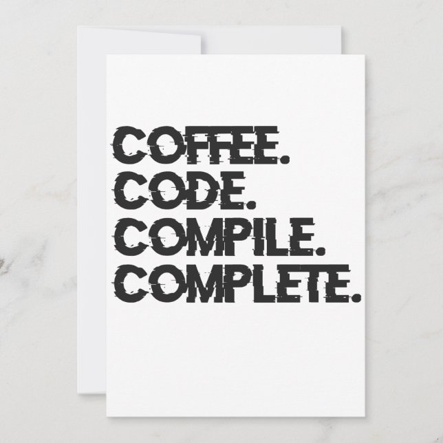 Kaffeecode kompilieren vollständiger lustiger Prog Einladung (Vorderseite)