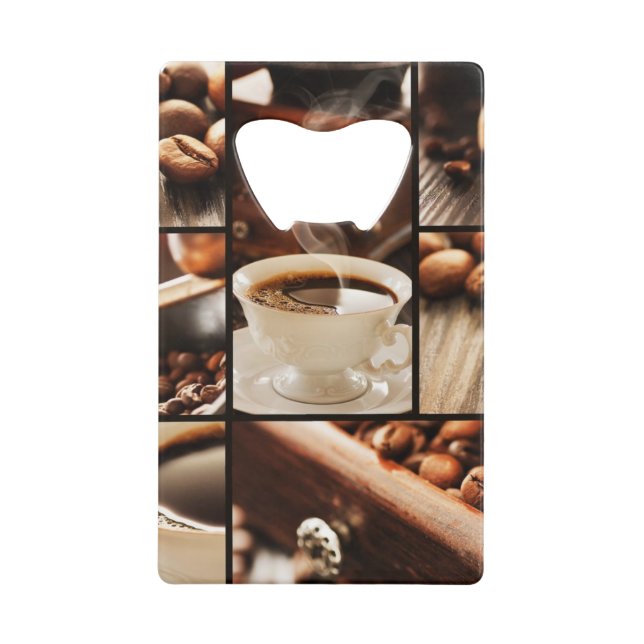 Kaffeecollage Geldkarten Flaschenöffner (Vorderseite)