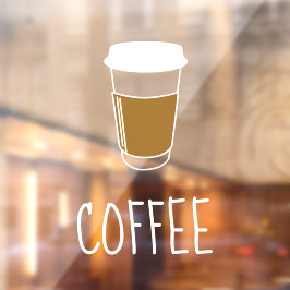 Kaffeecup-Illustration Einfache Illustration Fensteraufkleber