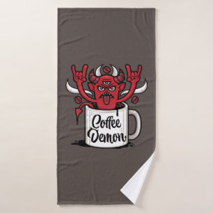 Kaffeedemon Badehandtuch