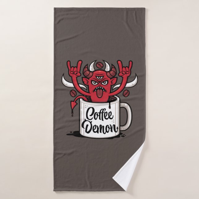 Kaffeedemon Badehandtuch (Badehandtuch)