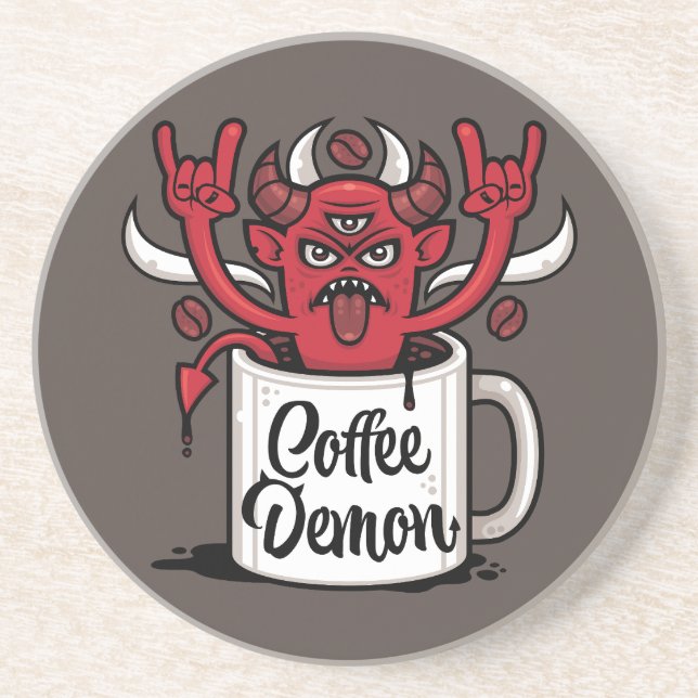 Kaffeedemon Getränkeuntersetzer (Vorne)