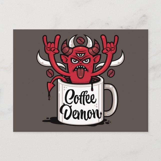 Kaffeedemon Postkarte (Vorderseite)