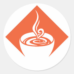 Kaffeediamant Runder Aufkleber