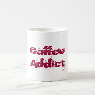Kaffeedokument in Red Grunge Schriftart Kaffeetasse