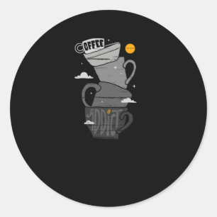 Kaffeedokument Runder Aufkleber