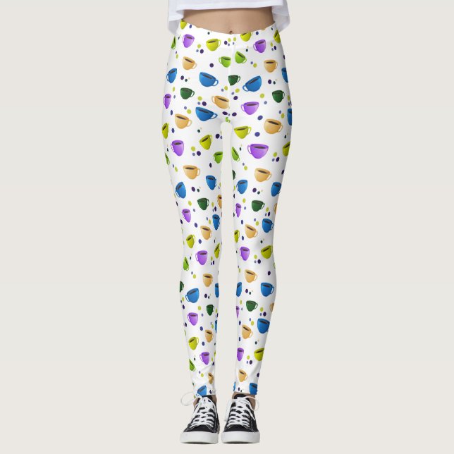 KAFFEEECKEN UND POLKA-HUNDE LEGGINGS (Vorderseite)