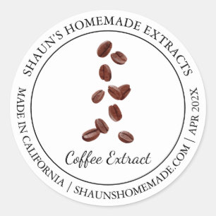 Kaffeeextrakt Modernes Label Runder Aufkleber