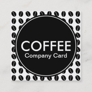 Kaffeefirmenkarte Quadratische Visitenkarte