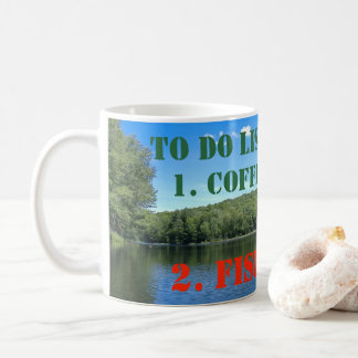 Kaffeefische auf der Liste Kaffeetasse