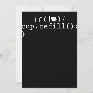 Kaffeefüllstands-Intelligente-Code-Software-Entwic Dankeskarte