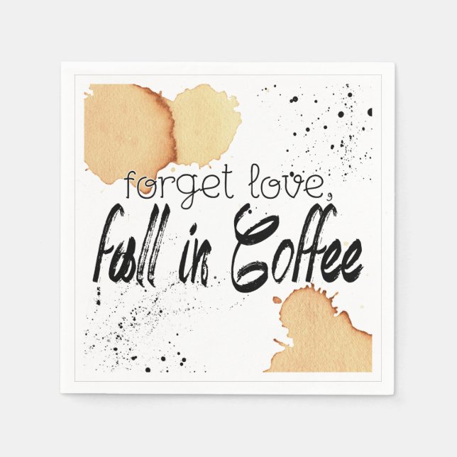 Kaffeegesichtspapier Napkin Serviette (Vorderseite)