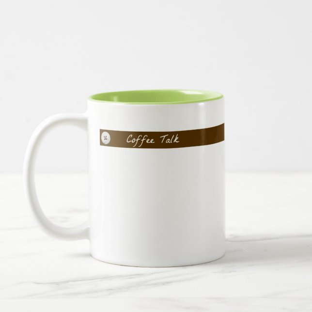 Kaffeegesprächs-Tasse Zweifarbige Tasse (Links)
