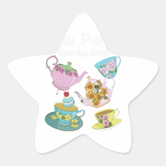 Kaffeegestaltung Stern-Aufkleber (Vorderseite)