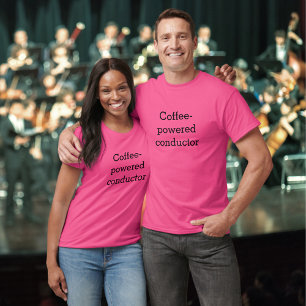 Kaffeegetriebener Dirigent Humorvoller Musiker T-Shirt