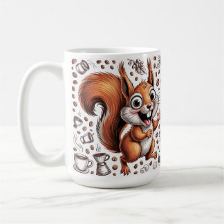 Kaffeehaltiges Eichhörnchen | Lustiger Kaffeeliebh Kaffeetasse
