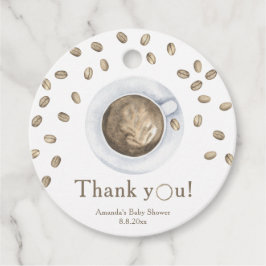 Kaffeehaus Babydusche Danke Geschenkanhänger