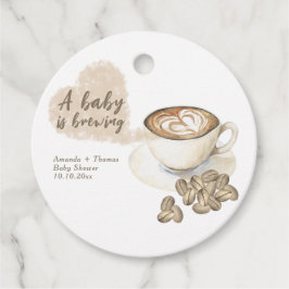 Kaffeehaus Babydusche Geschenkanhänger
