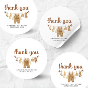 Kaffeehaus Babydusche Runder Aufkleber