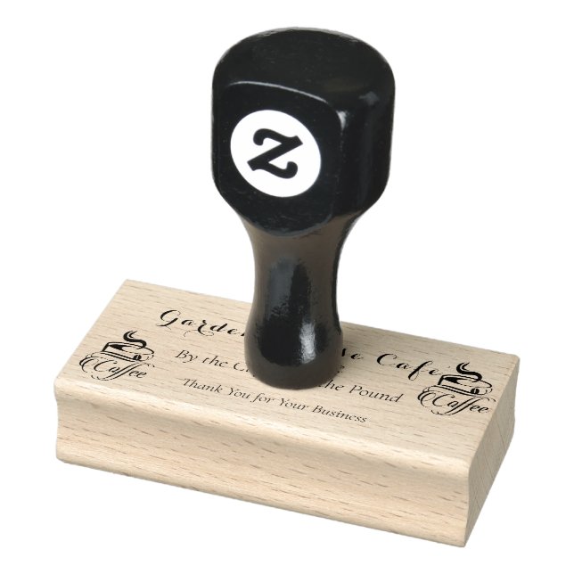 Kaffeehaus Cups Beans Café Gummistempel (Stempel)