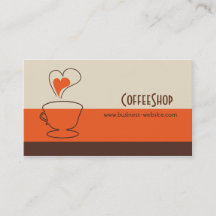 Kaffeehaus-Geschäftskarte
