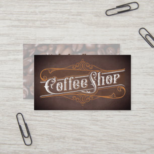 Kaffeehaus im Vintage-Schriftstil Visitenkarte