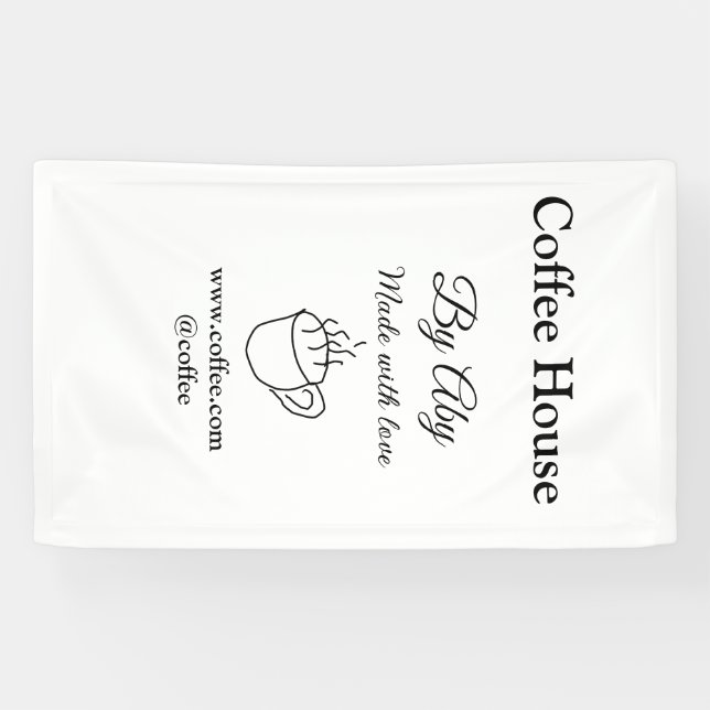 Kaffeehaus mit Liebe hinzufügen Text Website socia Banner (Horizontal)