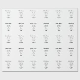 Kaffeehaus mit Liebe hinzufügen Text Website socia Geschenkpapier
